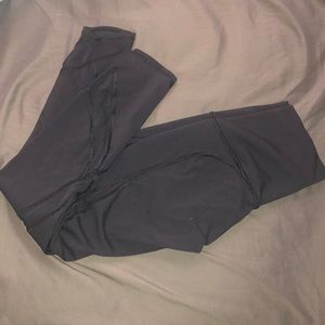 lululemon black 7/8 leggings with sexy cutouts